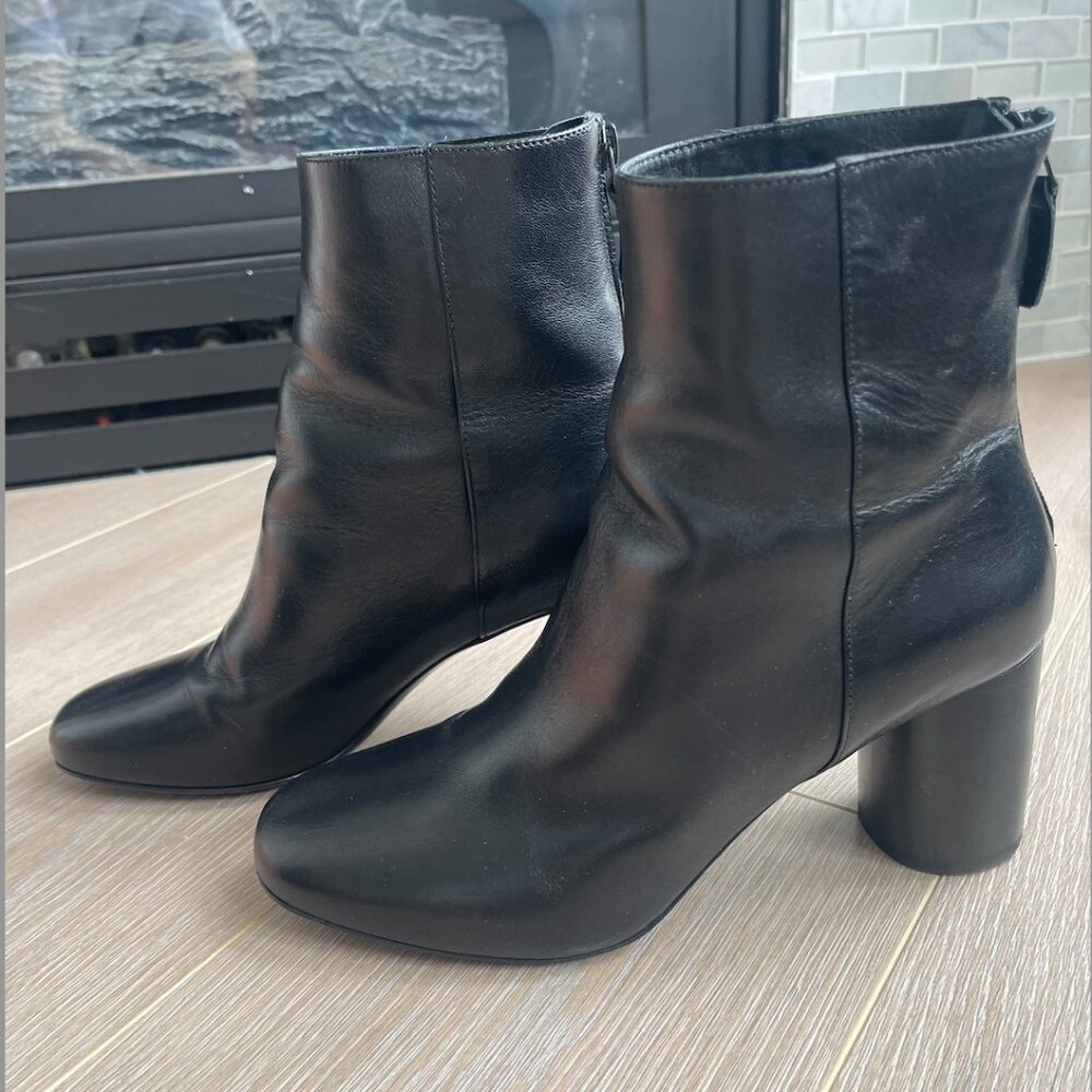 Sandro black heeled boots